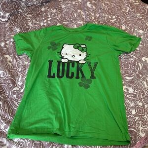 Green Lucky Hello Kitty T-Shirt